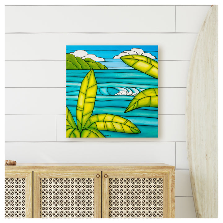 Tropical Daydream Canvas Giclée by Hawaii surf artist Heather Brown mockup