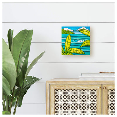 Tropical Daydream mini canvas giclée print by Hawaii surf artist Heather Brown