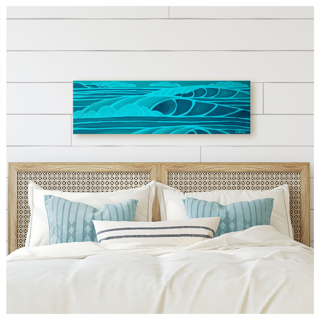 Turquoise Sea by Hawaii Surf Artist Heather Brown Canvas Giclée mockup