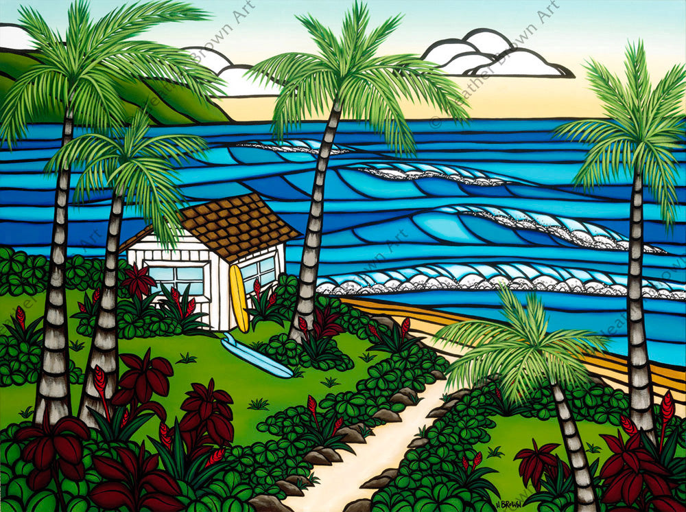Hawaii artist Heather Brown paints the perfect beachfront bungalow