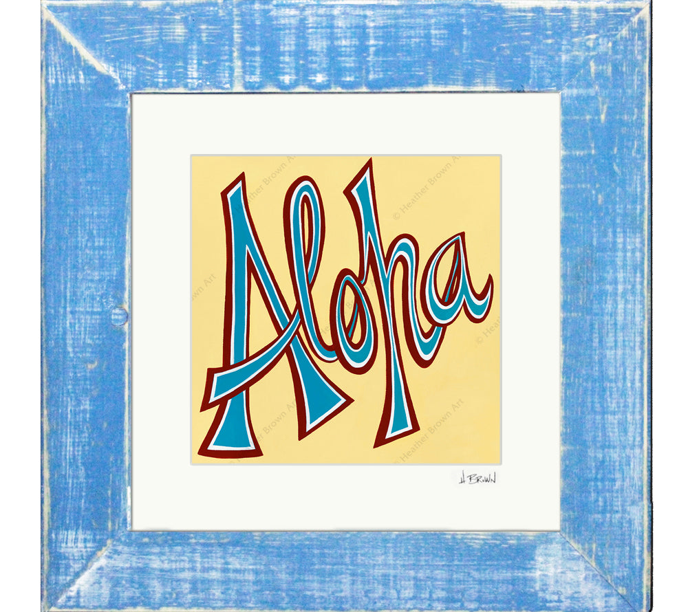 Aloha - Framed Matted Print by Heather Brown