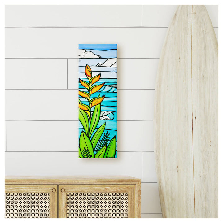 heather brown floral hawaii canvas art mock up 