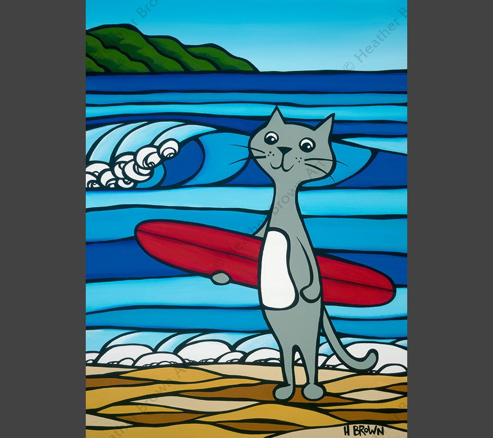 Surf Cat Original Artwork