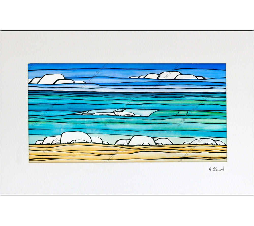 Daydream Sea - Matted Print by Heather Brown
