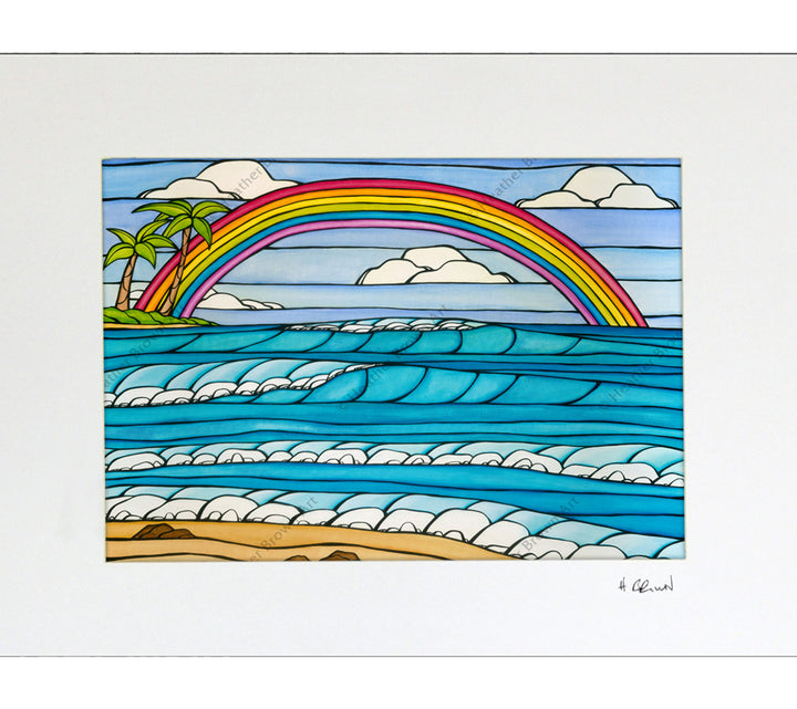 Daydream Rainbow Matted Print by Heather Brown