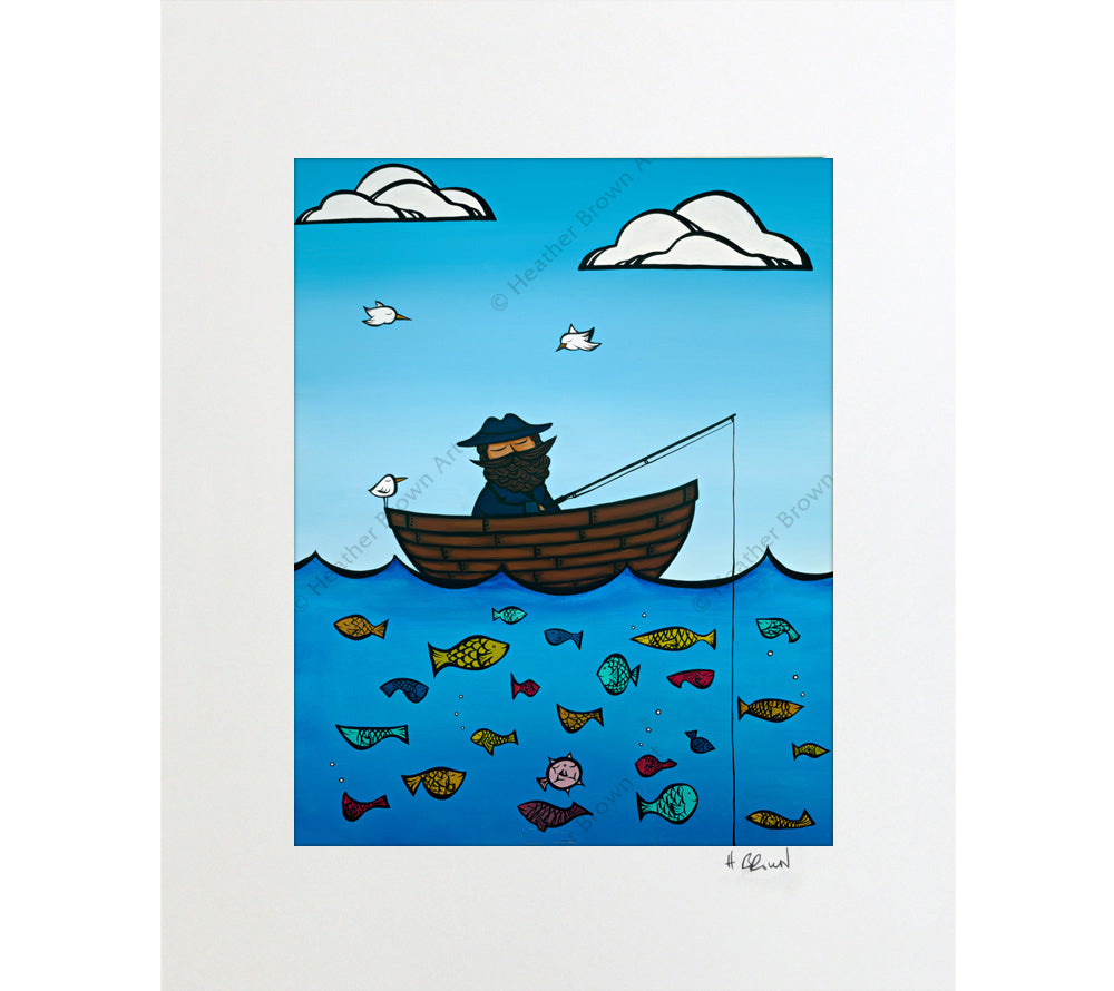 Life at Sea Level - Matted Print by Heather Brown