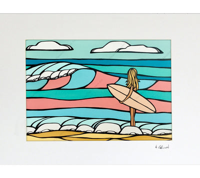 Candy Surf - Matted Print by Heather Brown