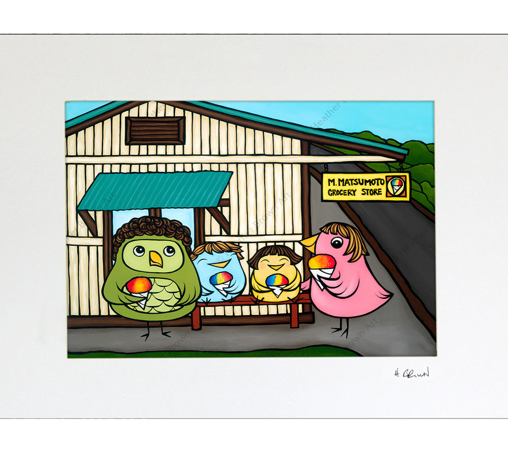 Happiness is Matsumoto's Matted Print by Heather Brown