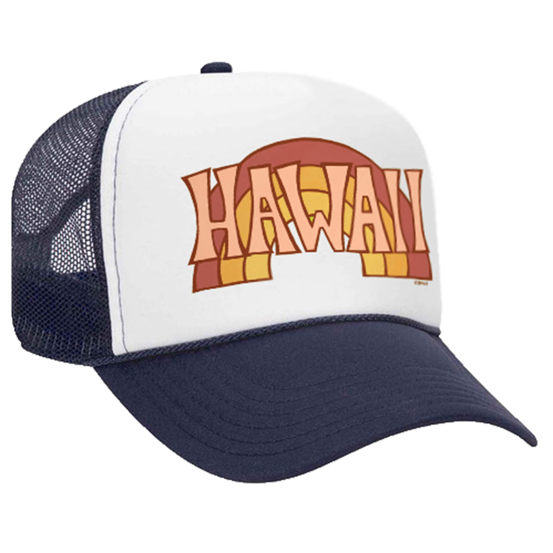 Hawaii surf artist Heather Brown Hawaii navy trucker hat