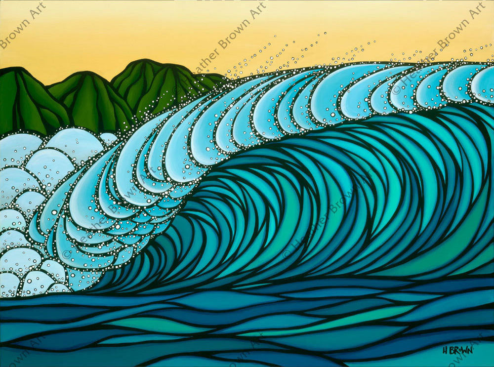 Offshore Perfection - Hawaii Wave Art Heather Brown