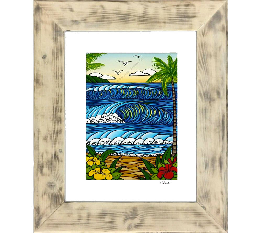 A Day in Paradise - Framed Matted Print by Heather Brown