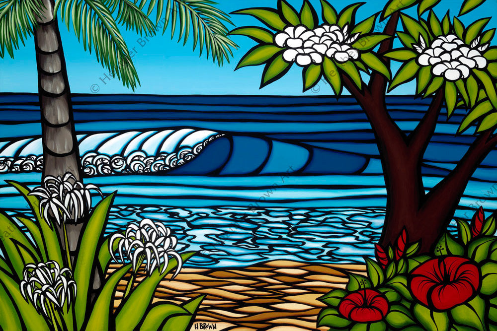 Pipe Dreams "Every surfer dreams of surfing at Pipeline on the North Shore of Oahu" by Hawaii surf artist Heather Brown