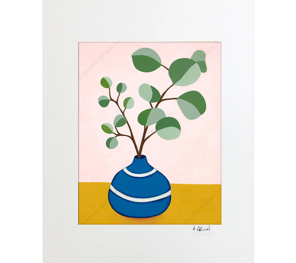 Plant #2599 - Matted Print by Heather Brown