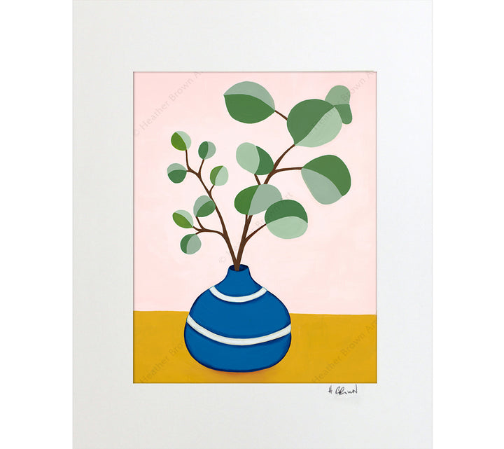 Plant #2599 - Matted Print by Heather Brown