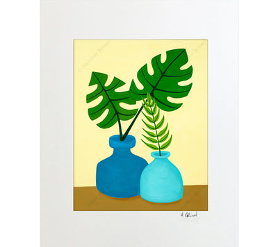 Plant #2603 - Matted Print by Heather Brown
