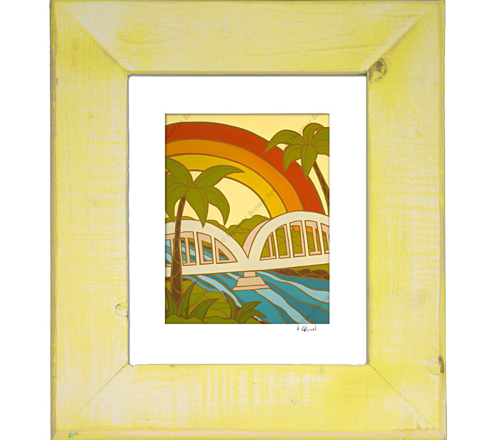 Rainbow Bridge Framed Matted Print by Heather Brown