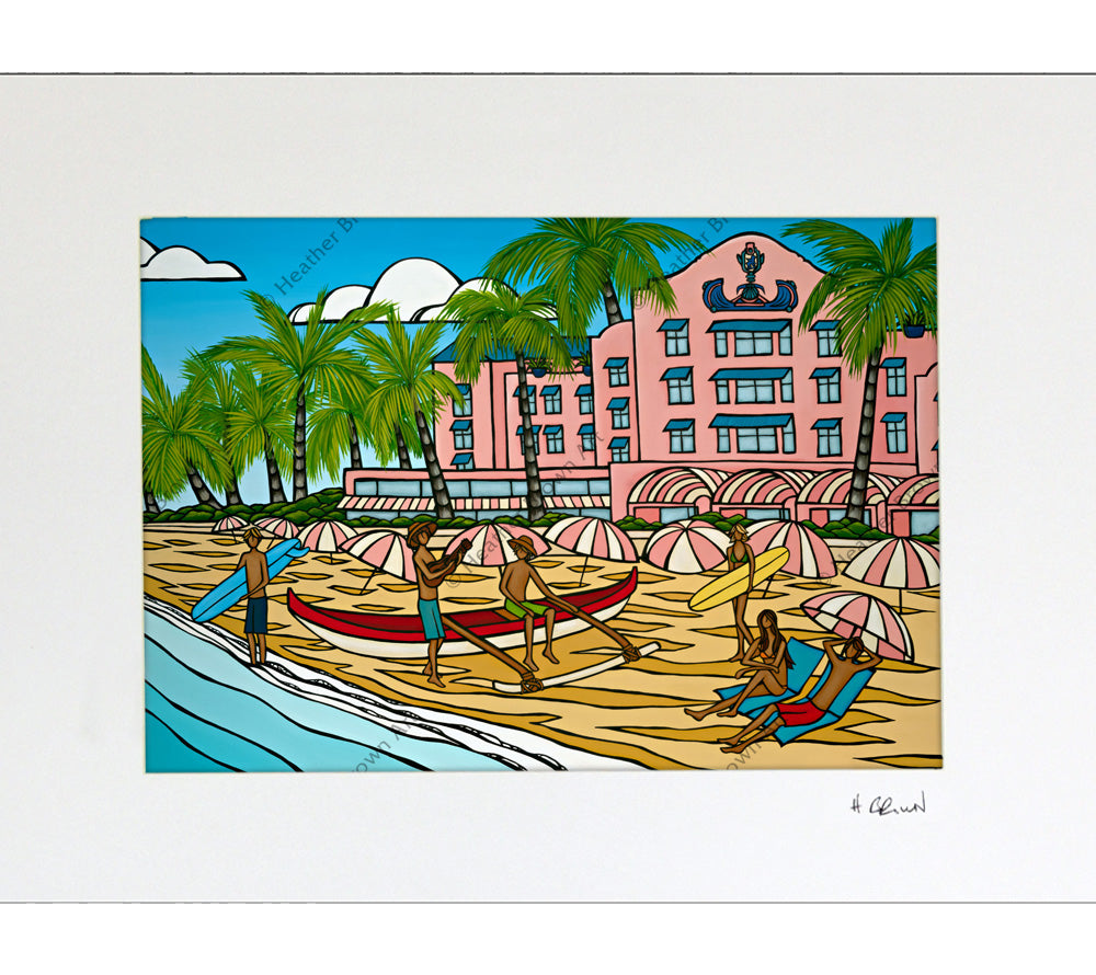 Royal Hawaiian - Matted Print by Heather Brown