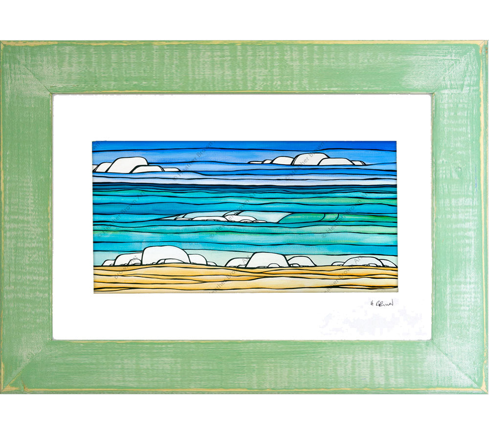 Daydream Sea - Framed Matted Print by Heather Brown