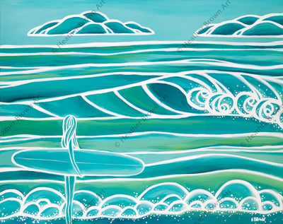 Spring - Captures the calm before the vibrancy of spring by Hawaii surf artist Heather Brown