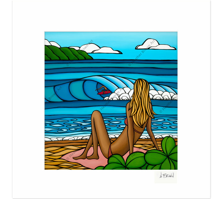 Summer Vacation Matted Print by Heather Brown