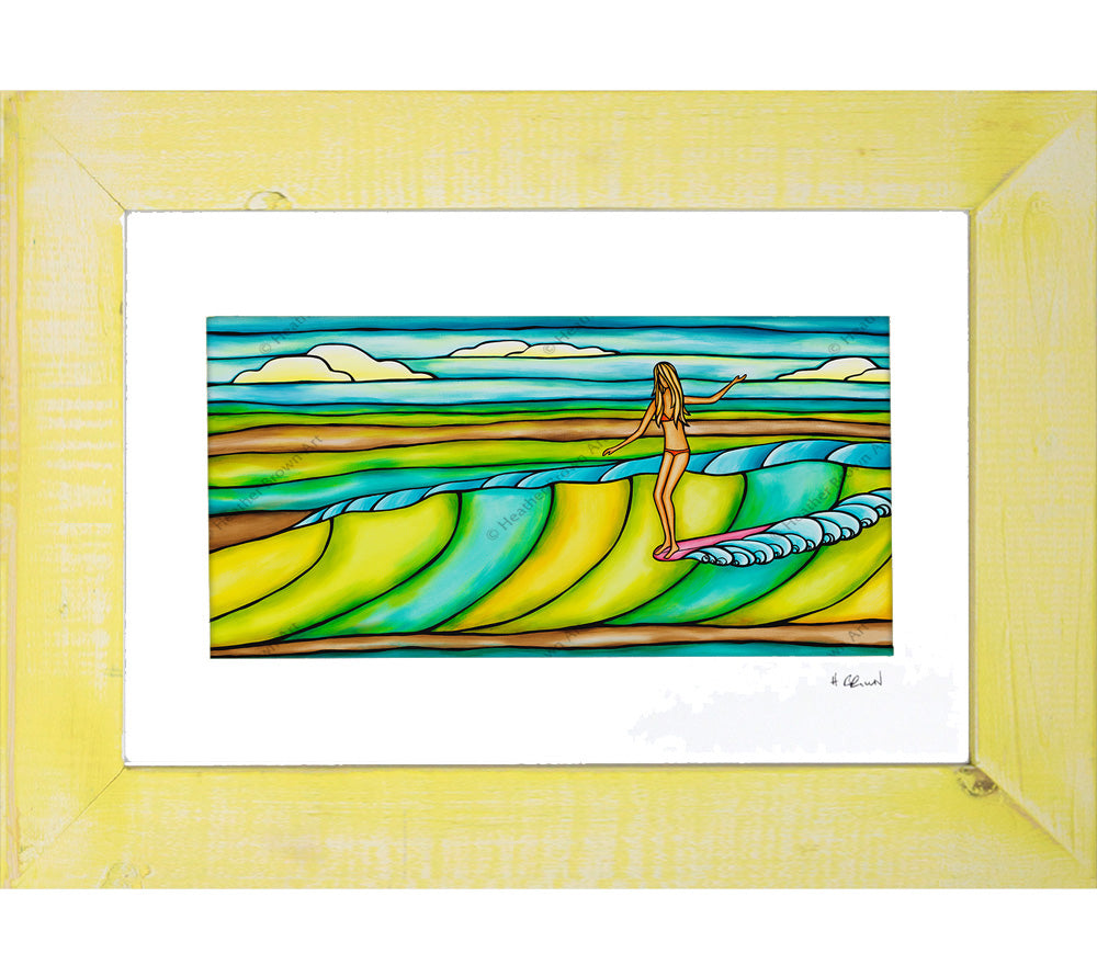 Weekend Slide - Framed Matted Print by Heather Brown