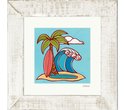 Surfboards - Framed Matted Print by Heather Brown