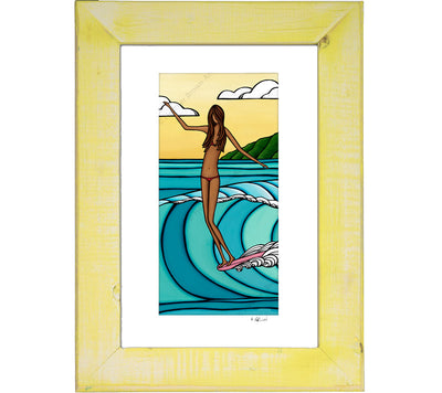 Wahine - Framed Matted Print by Heather Brown