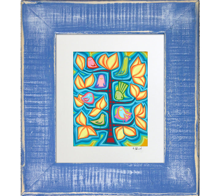 The Good Vibe Tree - Framed Matted Print by Heather Brown