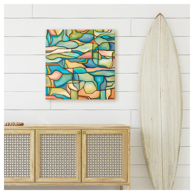 heather brown abstract canvas wall art mock up