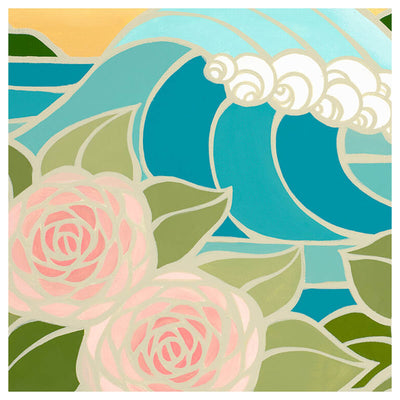New Year by Hawaii Surf Artist Heather Brown - Detail view
