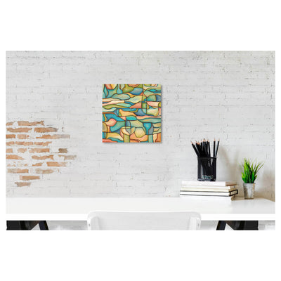 heather brown abstract artwork bamboo print
