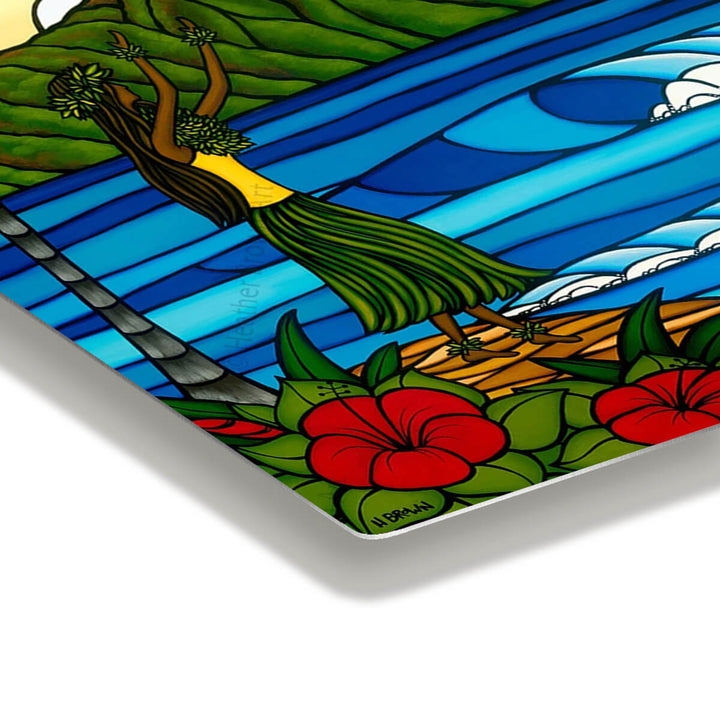 heather brown diamond head hula artwork