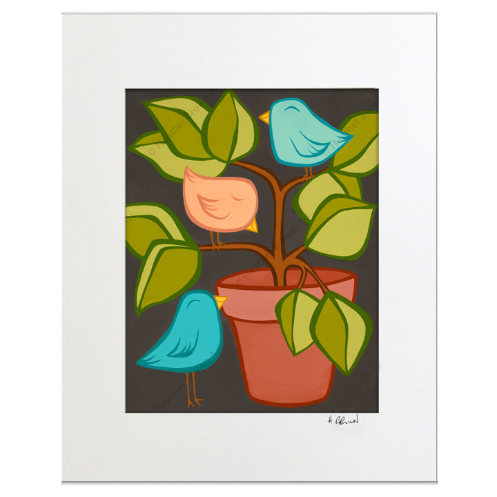 Heather Brown Surf Artist Happy Birds and Plants Artwork