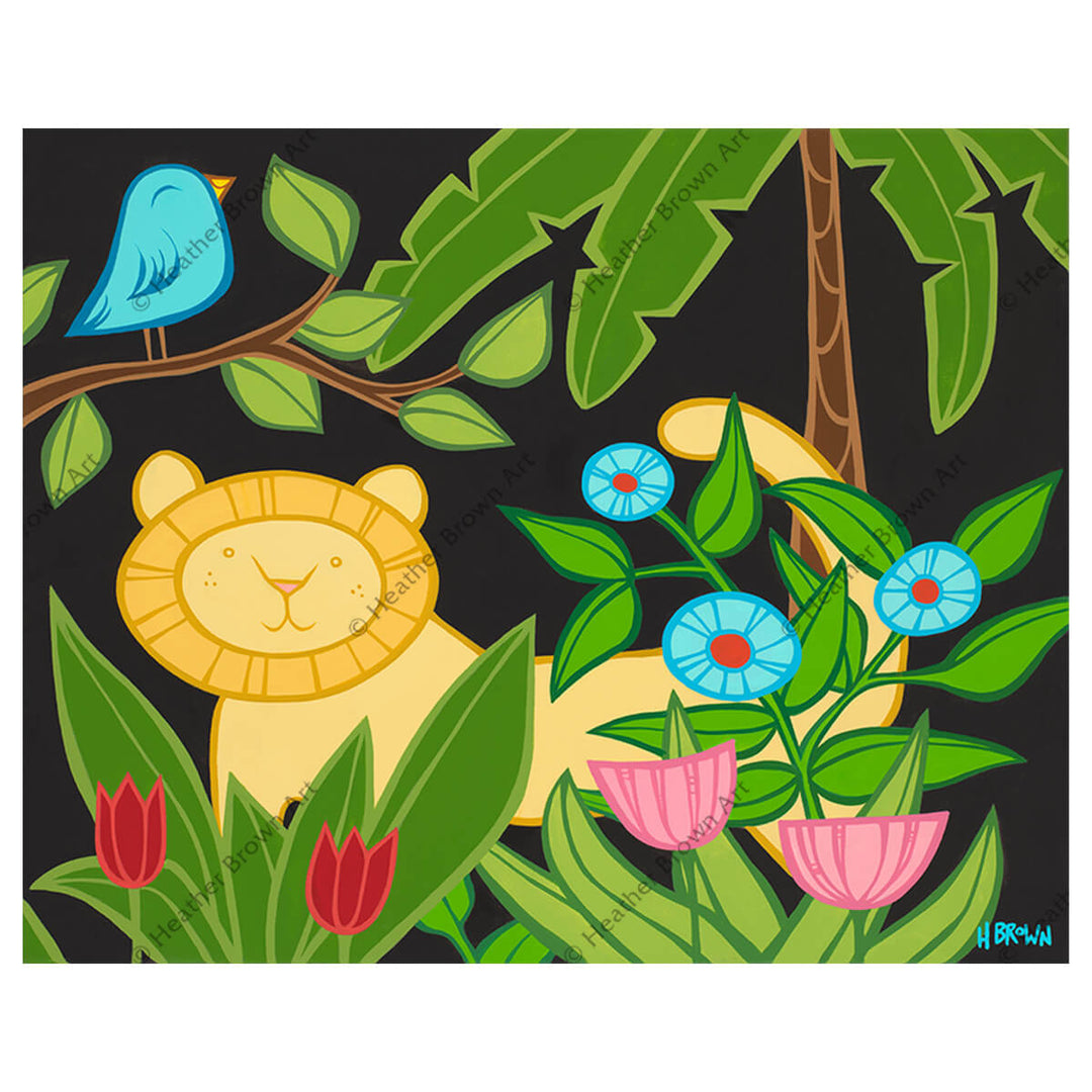 Heather Brown Surf Artist Tropical Lion