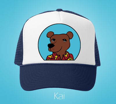 Kai Humane Society Trucker Hat by Hawaii artist Heather Brown