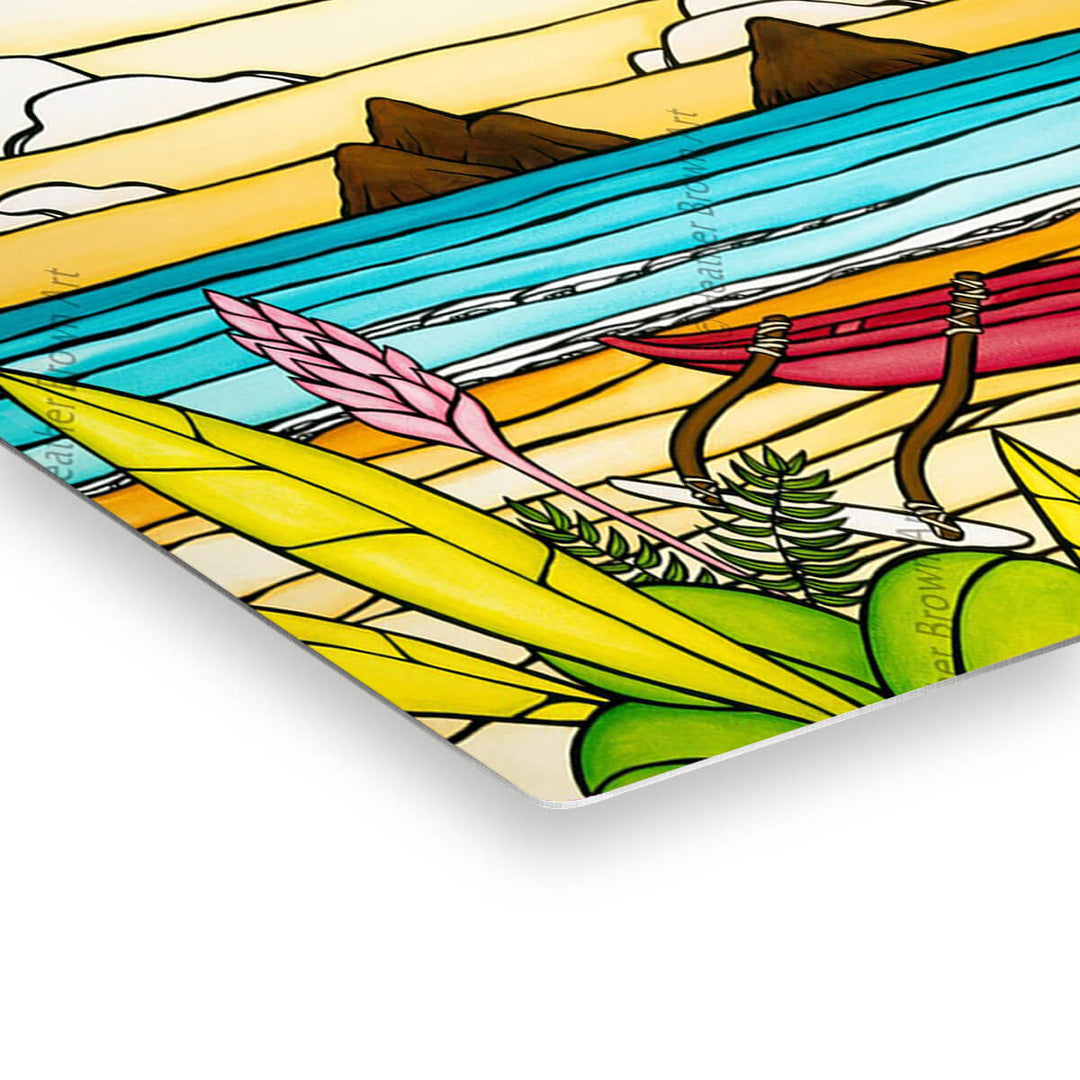 Heather Brown Lanikai Daydream Metal Print Edge Detail