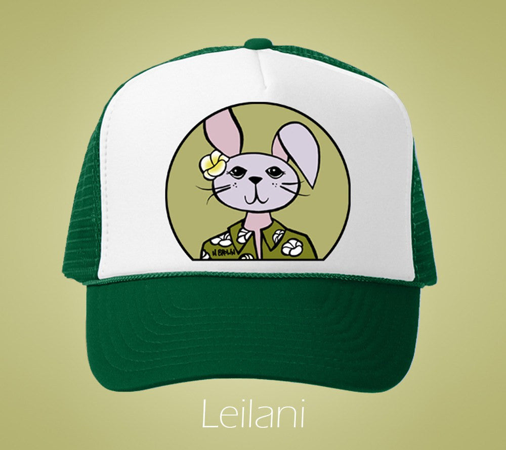 Leilani Humane Society Trucker Hat by Hawaii artist Heather Brown