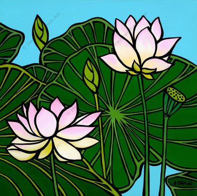 Lotus - Art by Heather Brown is part three of the "Hawaiian Botanicals" series