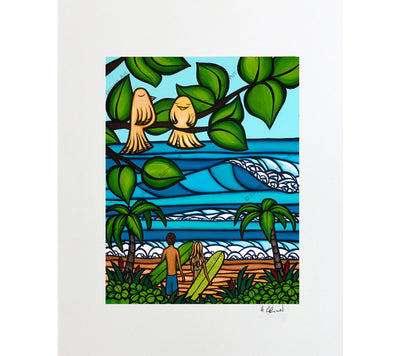Matted print of Ku'uipo's by Hawaii artist Heather Brown