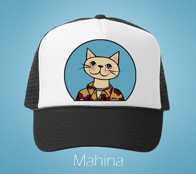 Mahina Humane Society Trucker Hat by Hawaii artist Heather Brown