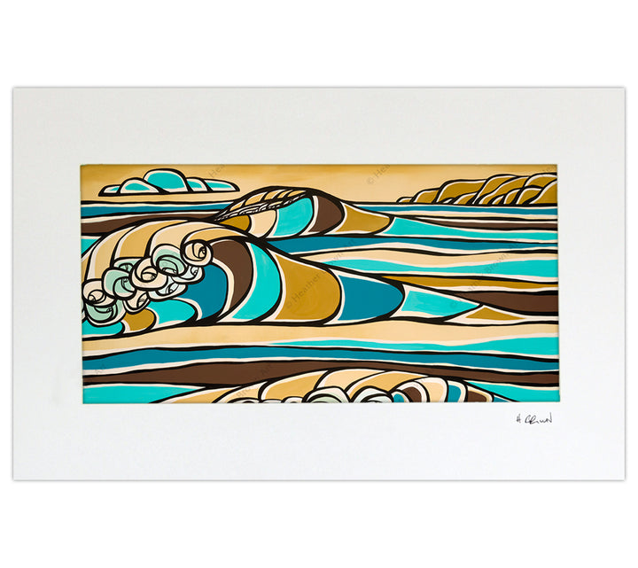 Heather Brown Surf Artist High Tide Matted Print