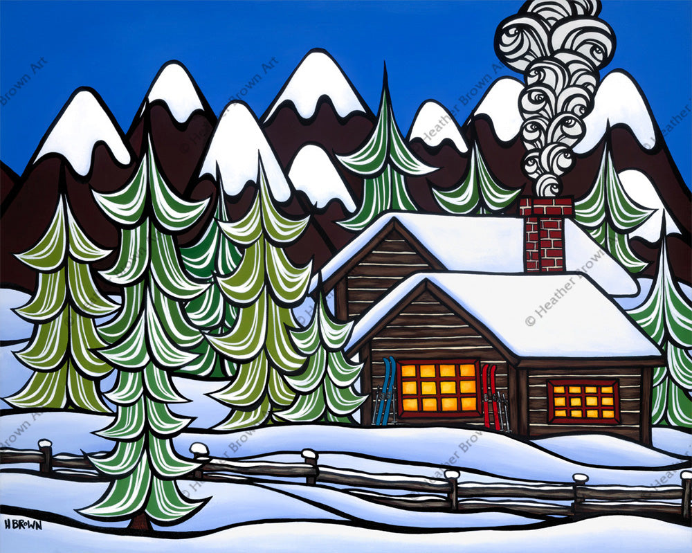 Limited Edition “Mountain Retreat” Giclée Print on Canvas by Heather Brown 
