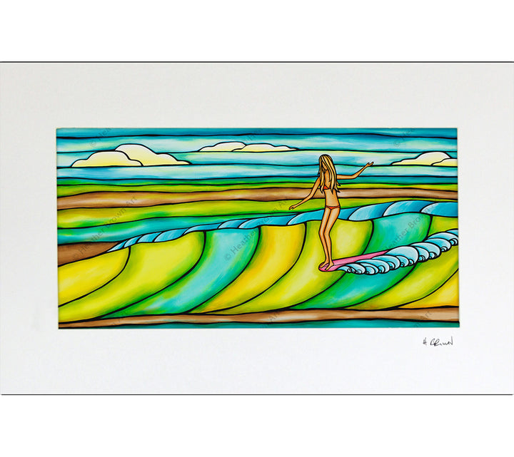 Weekend Slide - Matted Print by Heather Brown