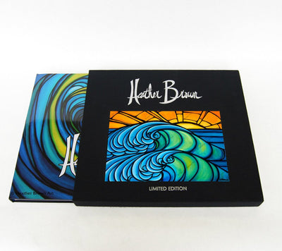The Art of Heather Brown - Complimentary Limited Edition Canvas print of " North Shore Wave" inset into front slip cover