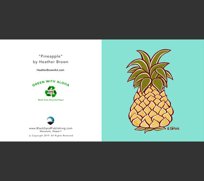 Detail - Pineapple Greeting Card by Heather Brown