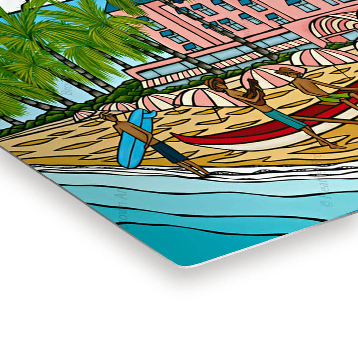Heather Brown Royal Hawaiian Metal Print Edge Detail
