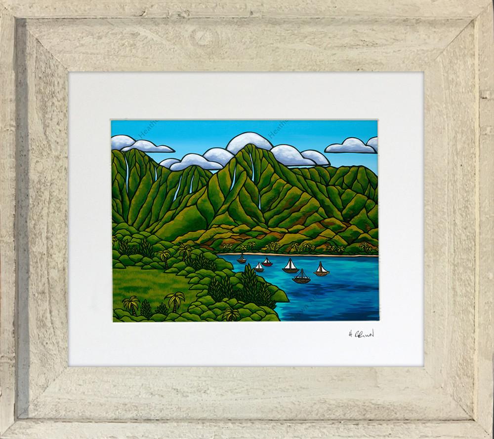 Rustic White Barnwood Reclaimed Wood Frames (Mat Prints) by Heather Brown Art