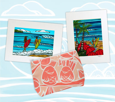 Love Birds Collection Package - Matted Prints + Shades of Hawaii #4 Clutch