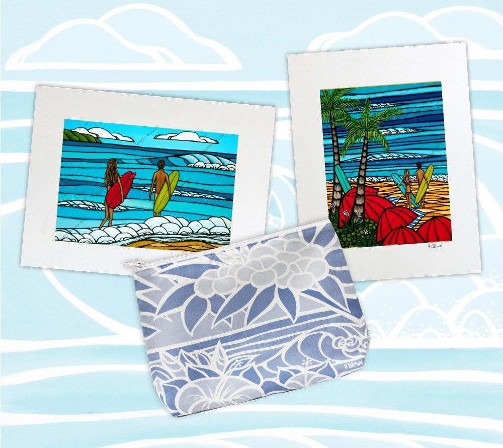 Love Birds Collection Package - Matted Prints + Shades of Hawaii #7 Clutch