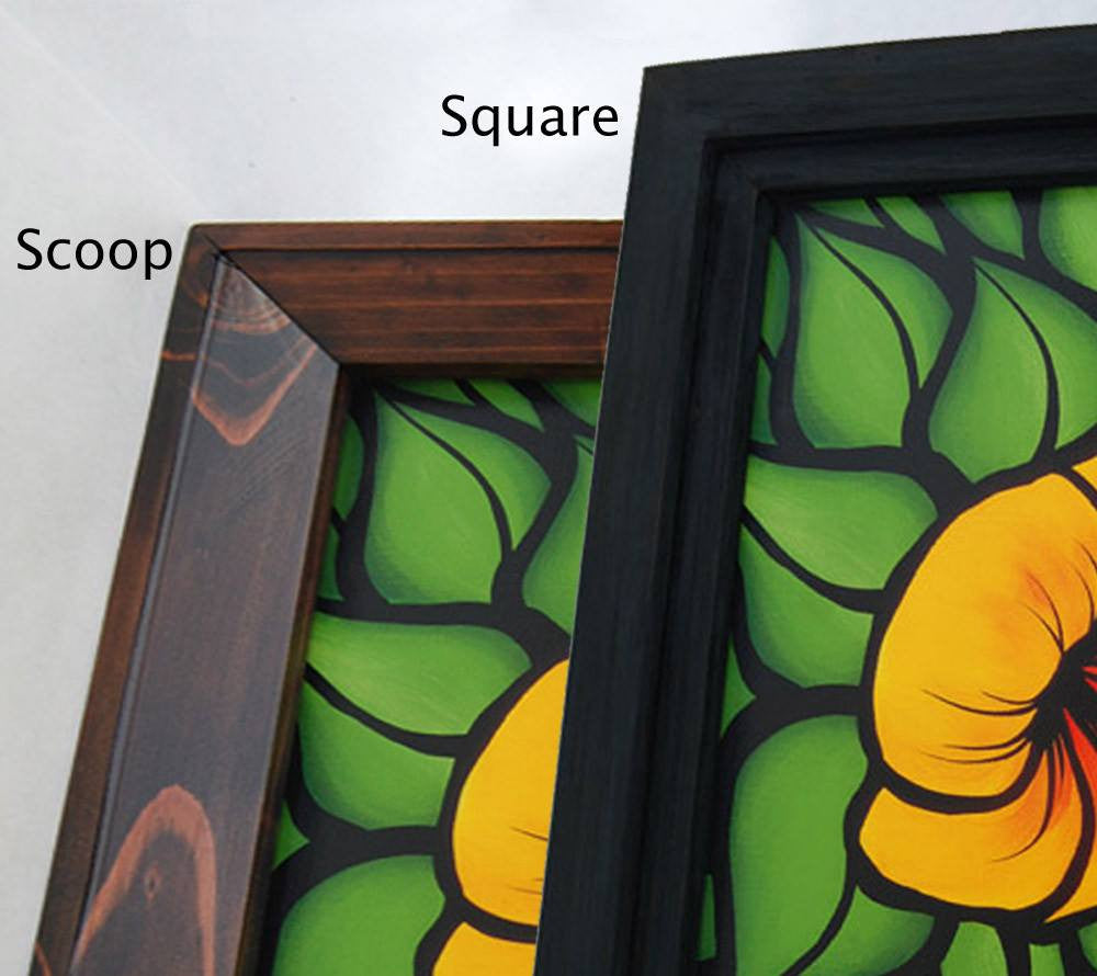 Detail – Scoop and Square framing options